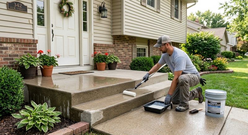 Sidewalk Concrete Sealing in Kansas City, KS